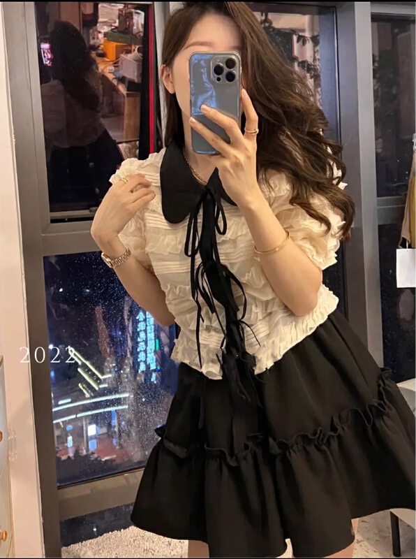 [Daidai] age reducing versatile ear shaped skirt (only selling skirt) 8868\hbx