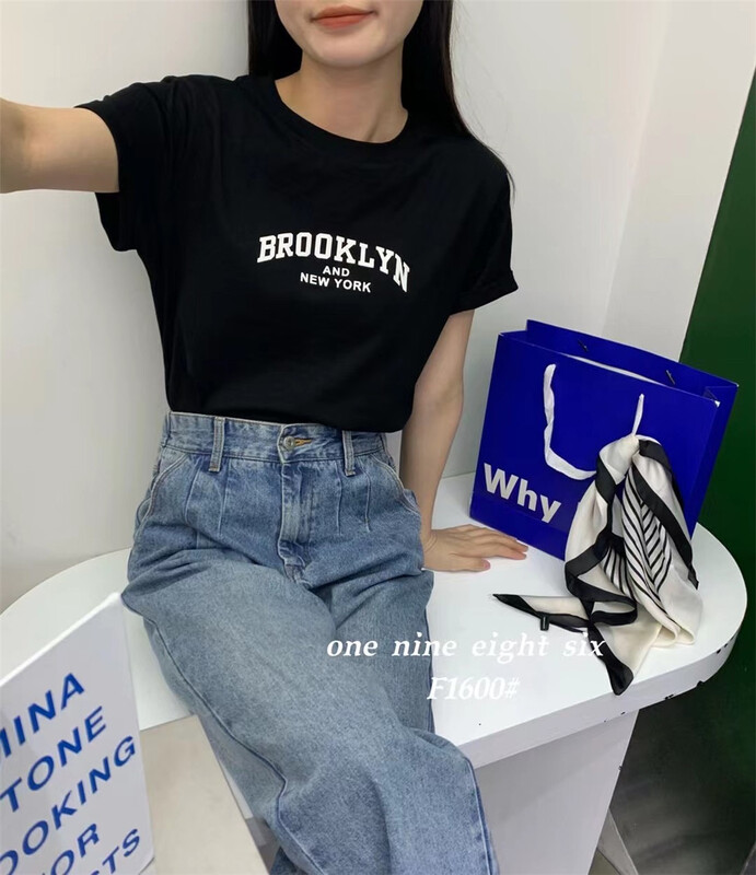 [1986] Japanese lazy style versatile short sleeve T-shirt 1600\xyy