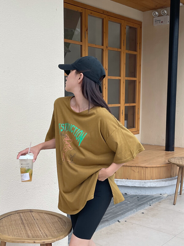 [misu misu] street style casual loose short sleeve T-shirt 6636\ll