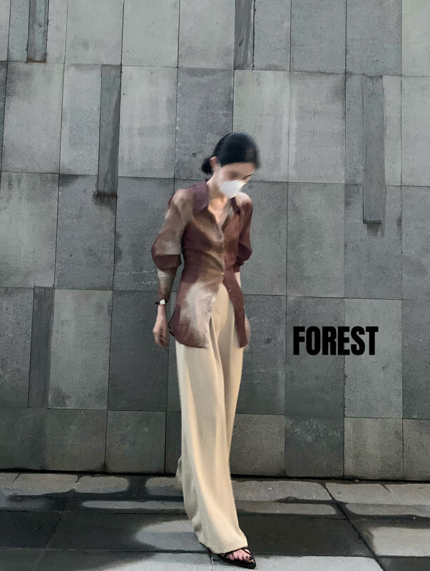 [forest] lace up comfortable Korean sunscreen shirt ys1-8167\l