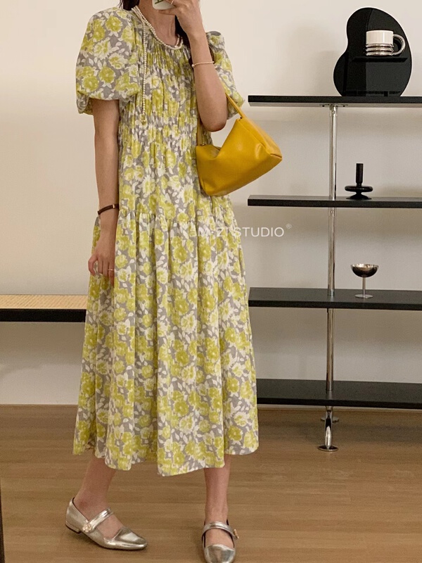 [m.zi studio] small fresh floral gentle dress 6993\hbx