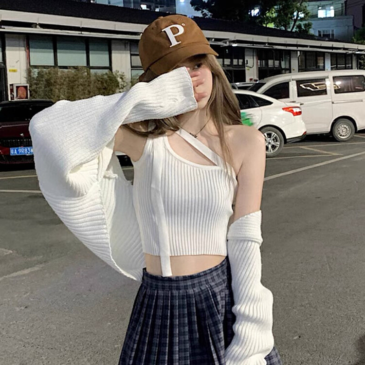 In early summer! [F.P.] design sense: front and back knitted vest / suspender 0970-1\hbx