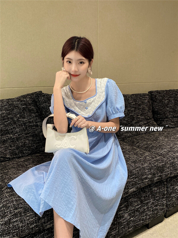 Live 56! [A-One] Han Shu patchwork dress 22195\hjy