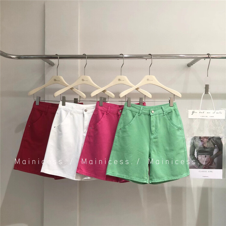 [mainicess] simple and versatile comfortable denim casual shorts 6077\cls