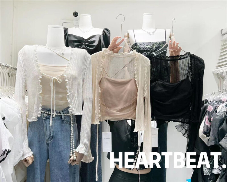 [hearteat] lace sunscreen shirt + versatile vest set 591\zjy