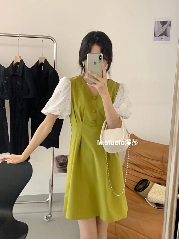 [MSTUDIO MANSA] retro dress 6701\ll