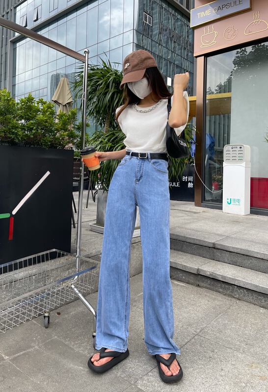 [mi&co Wu] fashion versatile skinny jeans (with belt) tm2556 \hjy