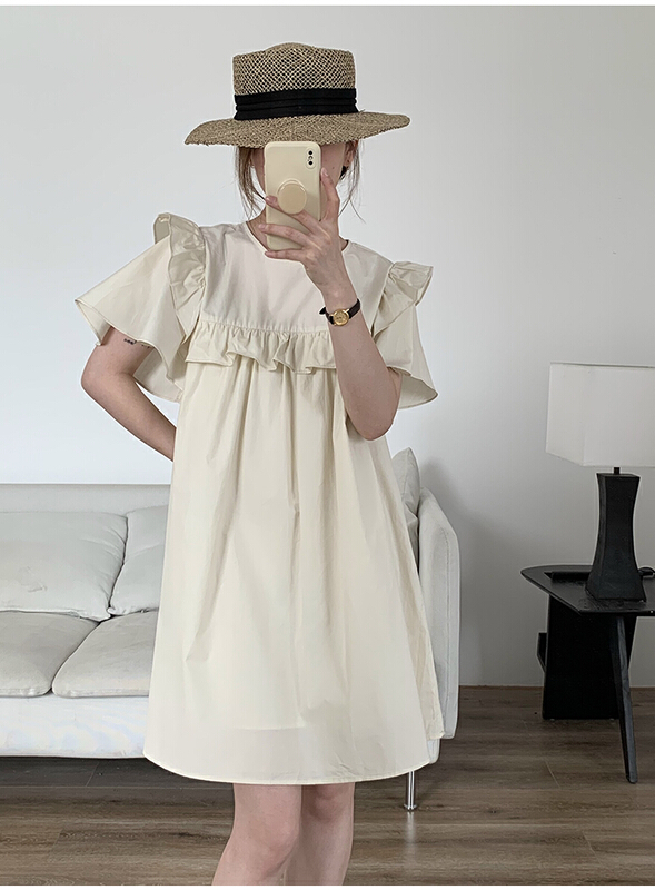 [the mind] chic Korean style loose thin solid dress 60523\jhy