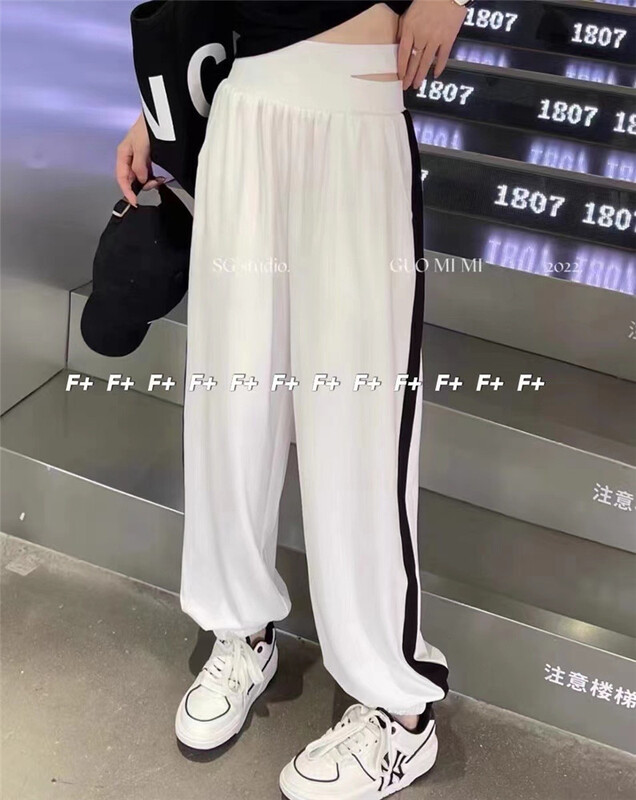 【F】 Simple and comfortable color matching casual pants 1373\hbx