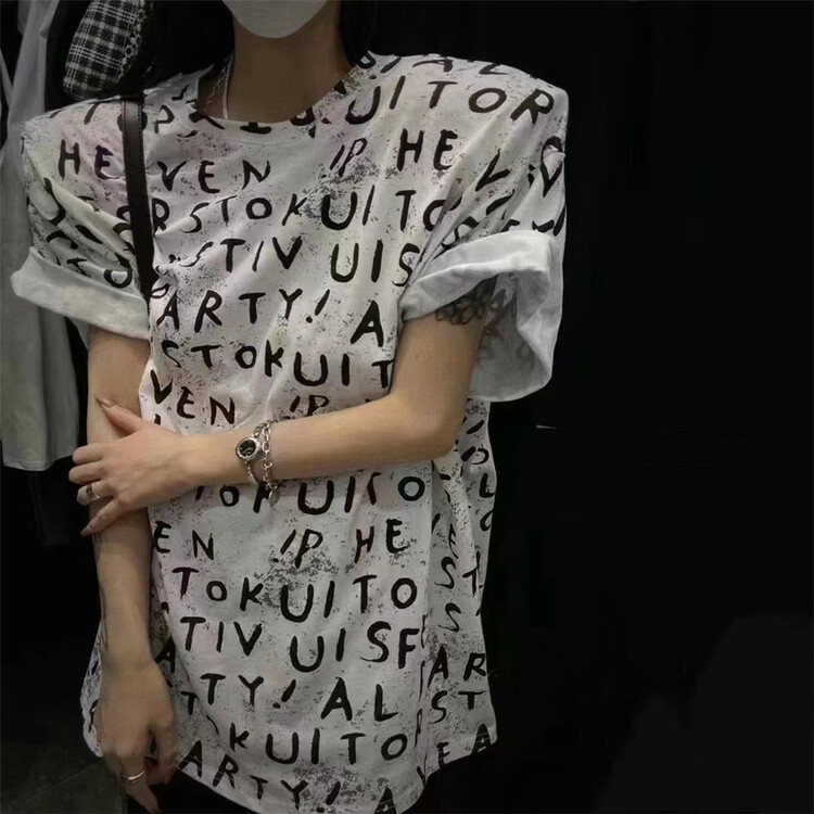 [Yan Zhen] Korean casual letter printed short sleeve T-shirt 96605\pcz