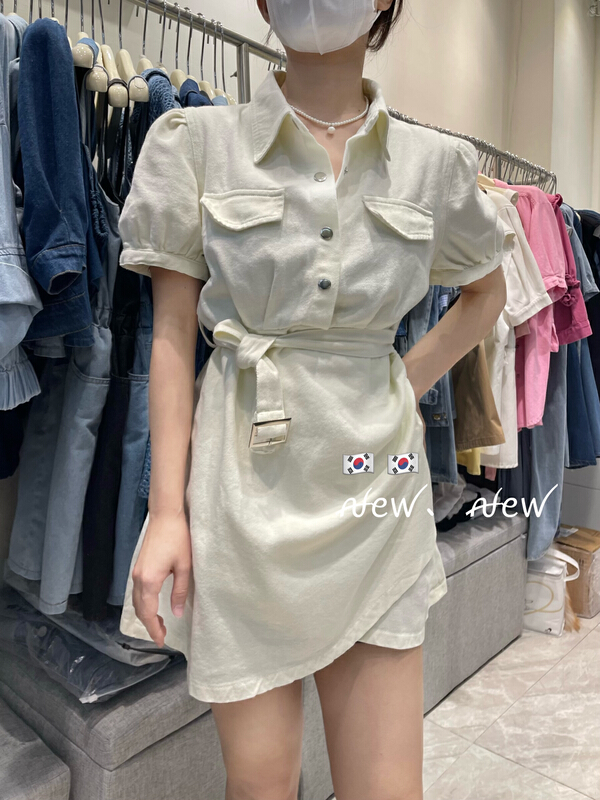 [Dandan] slim fashion classic dress (with belt) 620\lsw