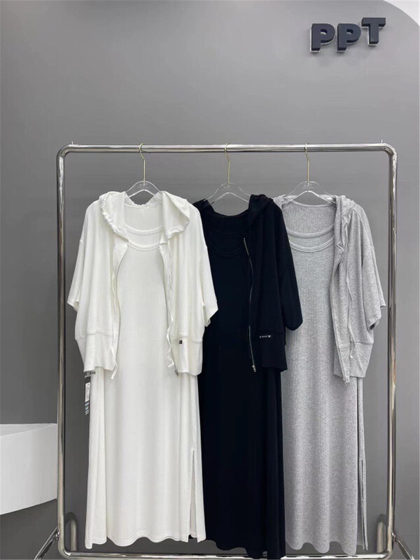 [ppt] simple and comfortable cardigan + lady dress set 6690\l