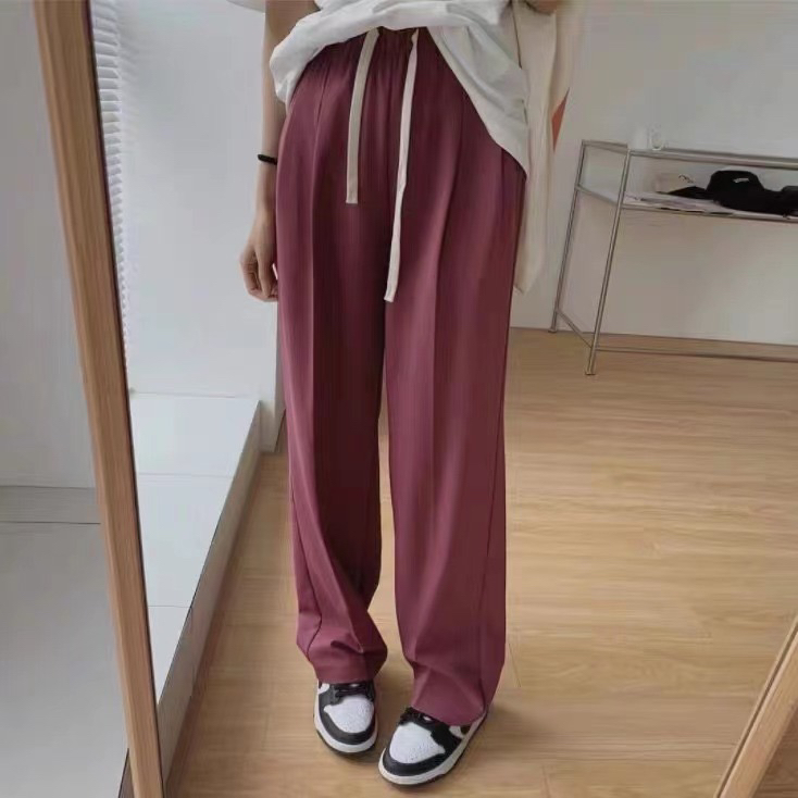 [jun.t] elastic tether high waist vertical tube loose casual pants 6082\pcz