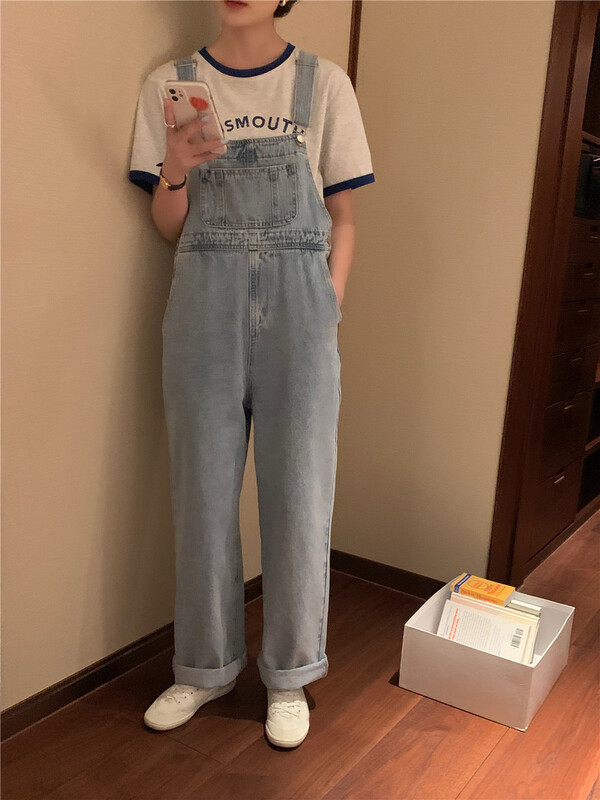 [feeding] Korean casual loose denim suspenders ys2-5827\cls