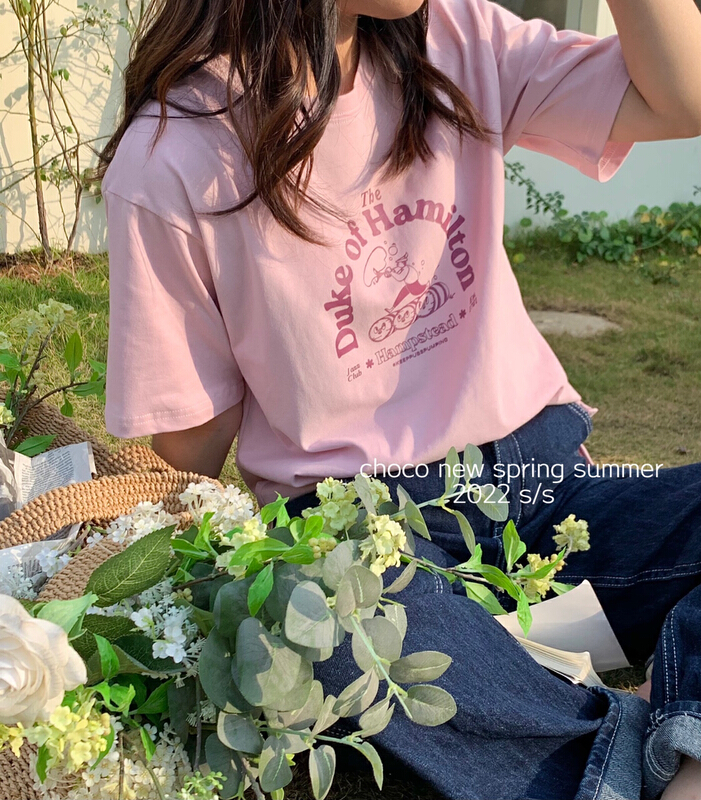 Original price: 34.96! New year in early spring! [choco] Korean matted letter short sleeve T-shirt 8119\hbx