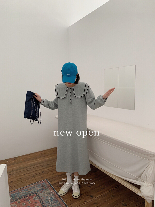 New year in early spring! [new open] Korean loose long sweater dress xl22250\zxl