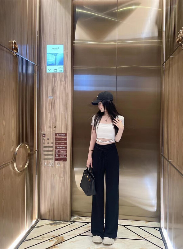 [koumiya] fashion simple strap drop casual pants ys1-6627\pcz