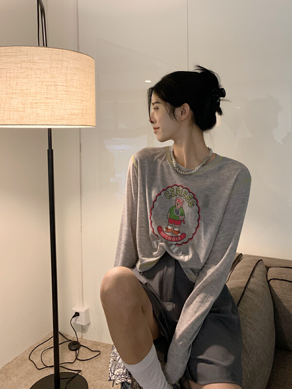 [rainbow] popular line bear short sunscreen shirt 08227