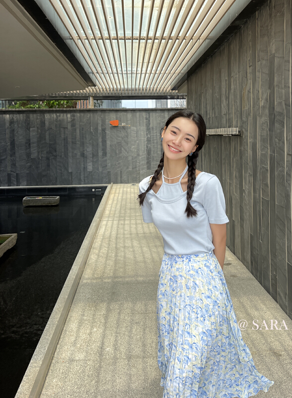 [Sara] sweet pure desire wind hanging neck shirt only sells tops ys1-88103\lwy