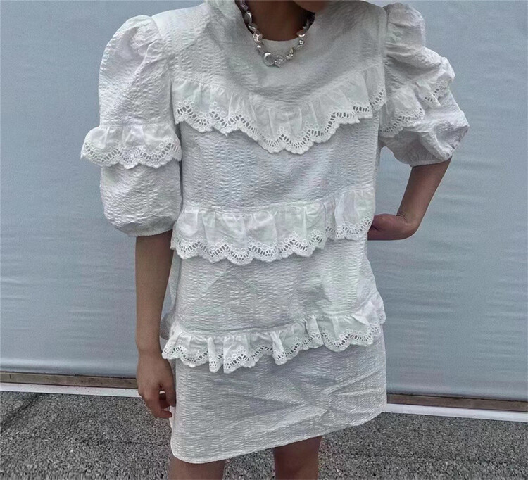 [Bella Bella] crimped short sleeve Pullover dress 8175\t