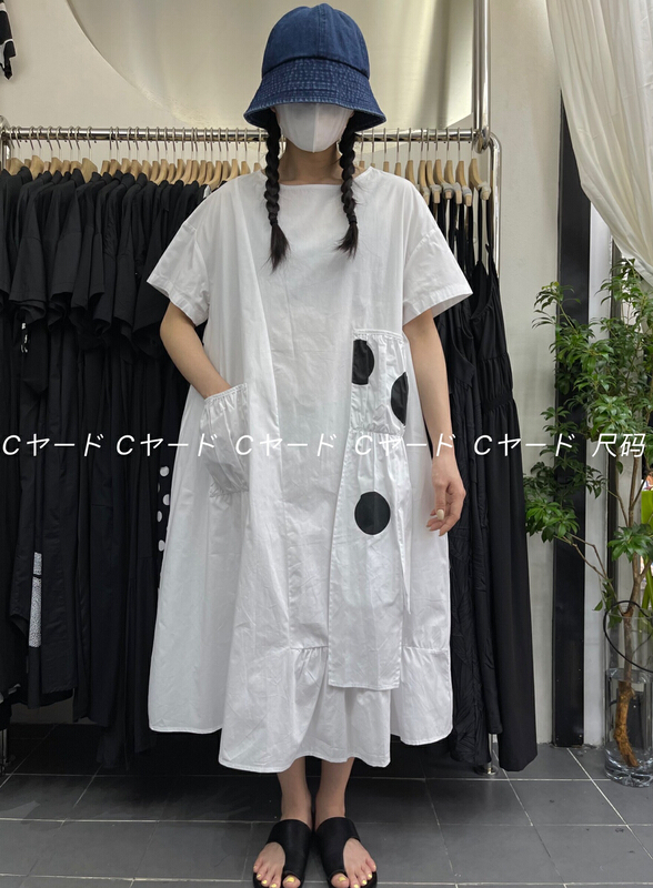 [size] wave point design Vintage Dress 3531s\lsw