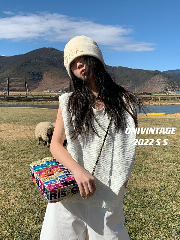 New year in early spring! [onivinage oni] Korean simple versatile vest / sling od222n4858\zxl