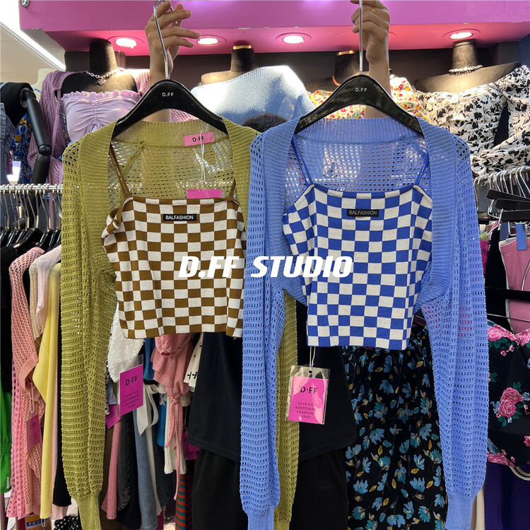 [d.ffstudio] Plaid versatile Pullover vest / sling 1148\wtt
