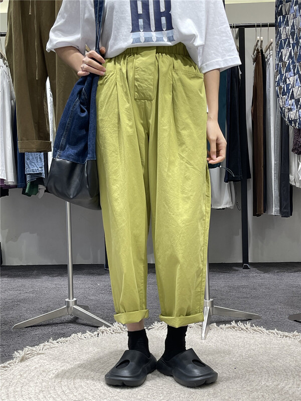[original by hnhl] elastic waist comfortable Korean casual pants 0068\l