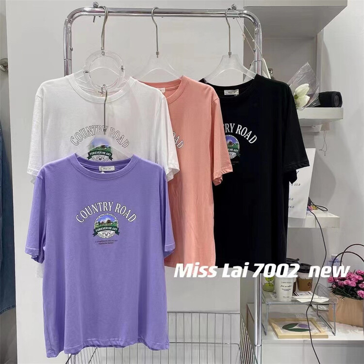[HH &miss Lai] round neck casual comfortable short sleeve T-shirt ys1-7002\l