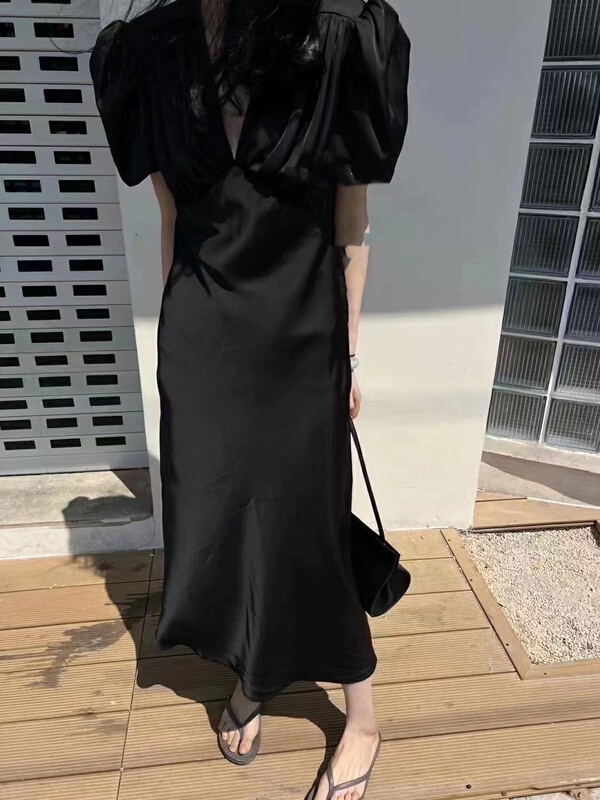 [Han C family] V-neck slim dress 9305\pcz