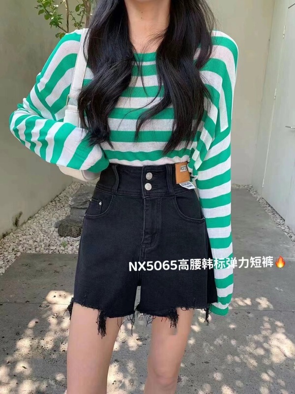 [x2 square] Korean high waist comfortable denim shorts ys1-5065\ll
