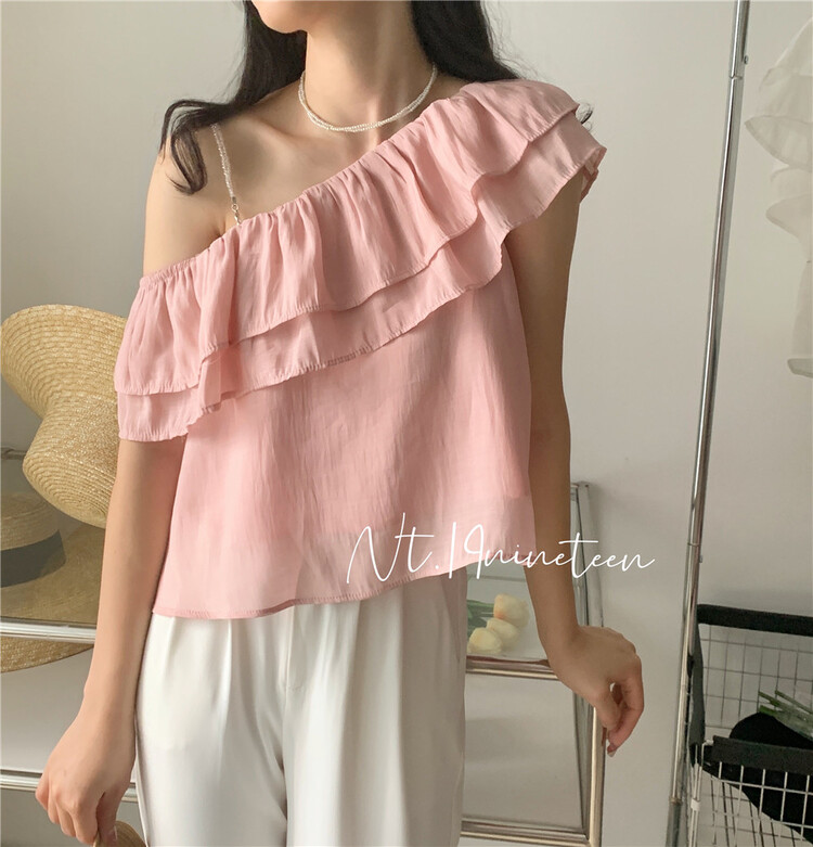 [19.nineteen] minority fashion Korean shirt (with detachable chain) 593\ll