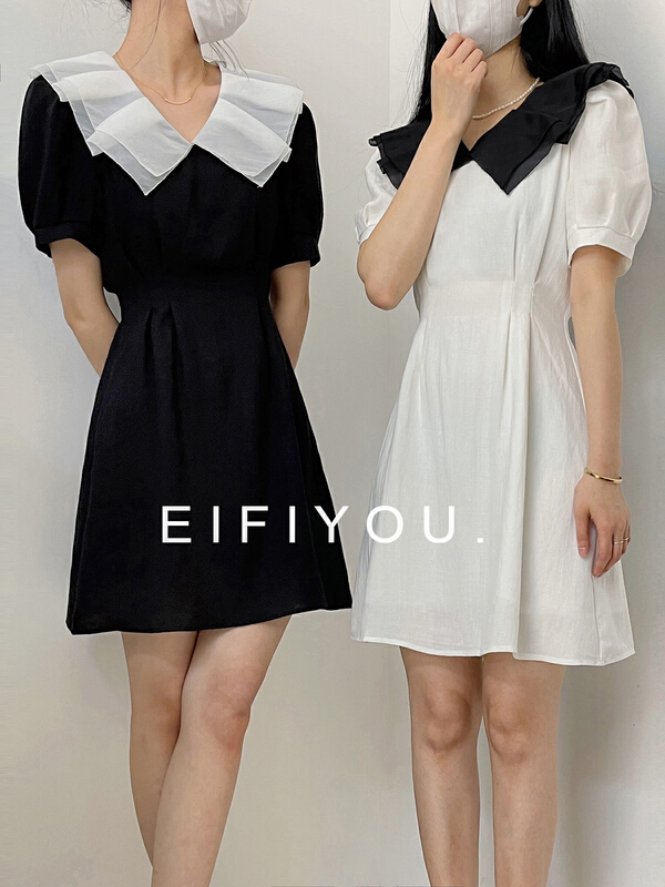 [EI fi you] fashion color matching Pullover dress 7070\lsl