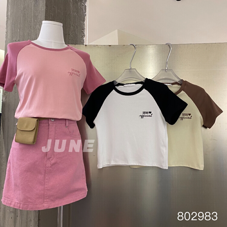 [June] spice girl little love raglan sleeve short sleeve T-shirt 802983\xyy