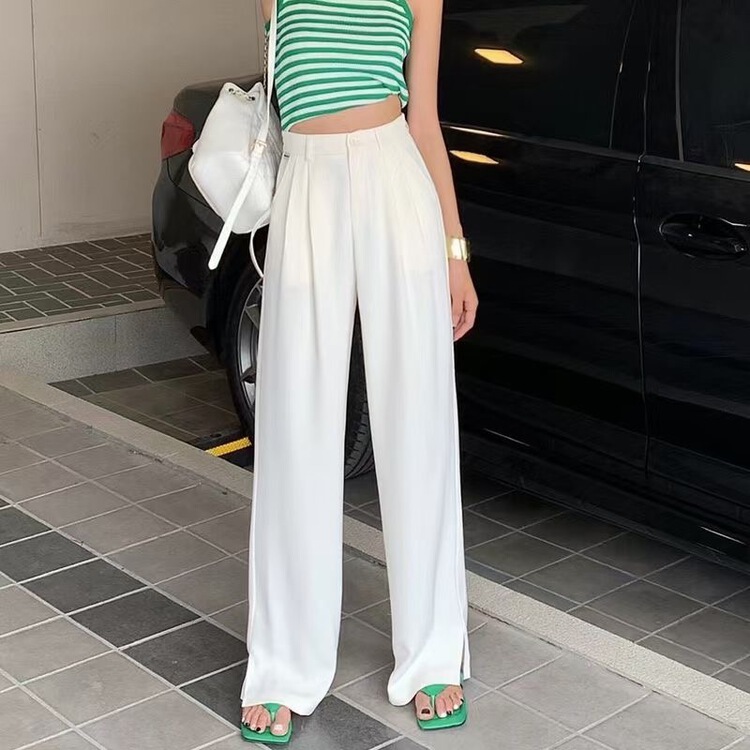 [chenru] simple high waist trousers 2965\hjy