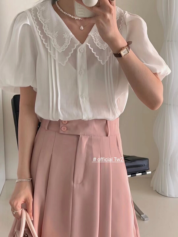 [TW2] baby collar bubble sleeve blouse (only selling blouses) 19209\hbx