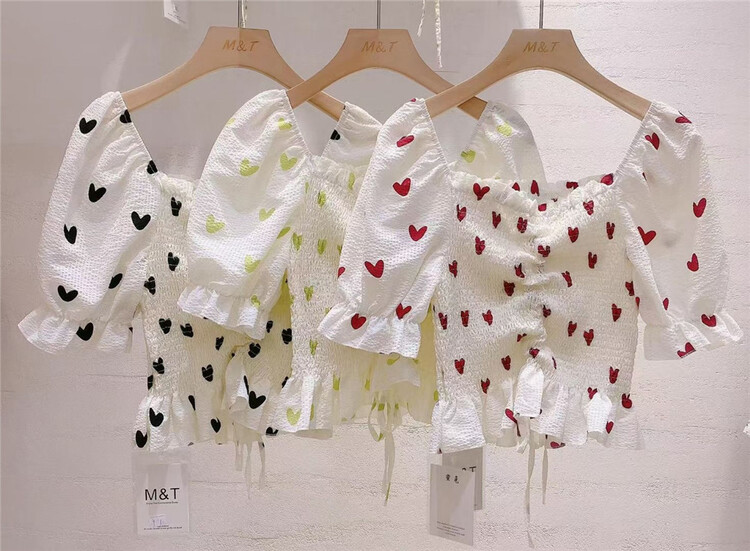 [m&t] drawstring comfortable love shirt 8818\hjy