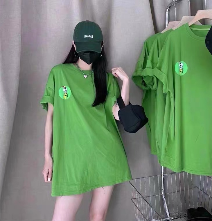 [w+] casual large goofy printed short sleeve T-shirt 3293\wtt