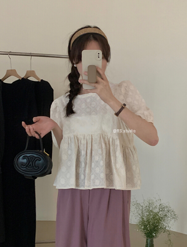 [RS] bubble sleeve fashion versatile shirt rs2026\xyy