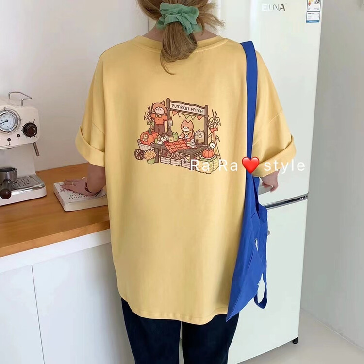 [rara] cartoon fashion retro short sleeve T-shirt 79170\lsl