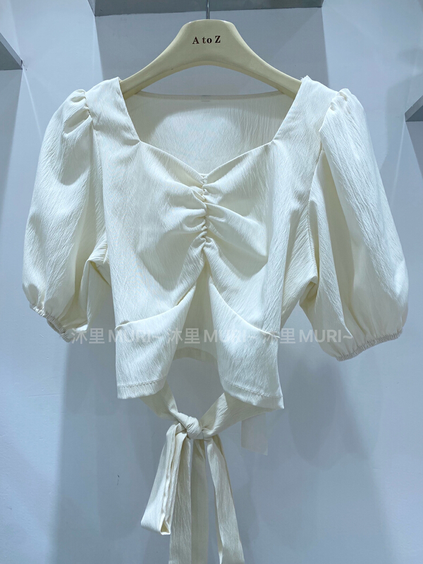 [Muli] simple solid color versatile shirt 60693\hbx