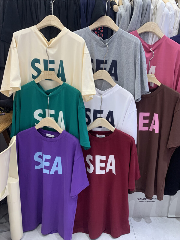 [sanbara] round neck letter fashion short sleeve T-shirt 9560\lsw