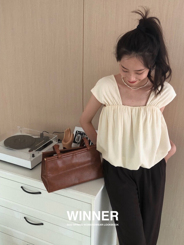 [winner] niche Square Neck Shirt 9037\ll