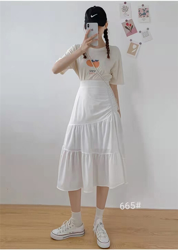 In early summer! [Shangpin Wanqian] Korean mid length skirt ys1-665\hjy