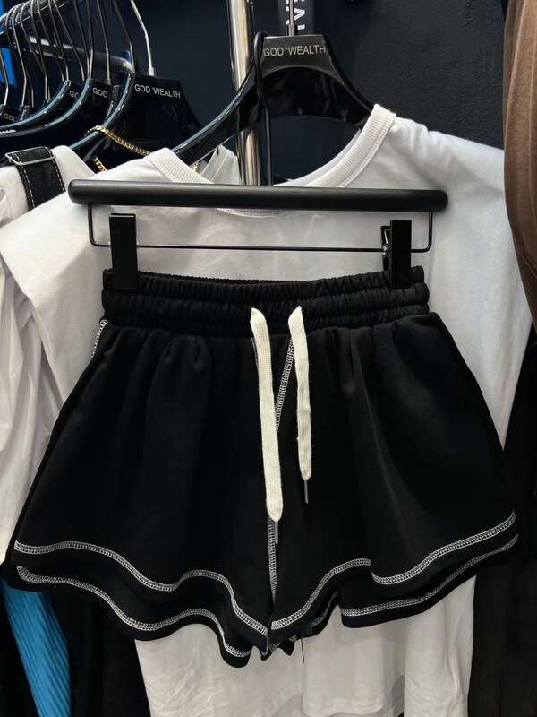 [buyer's choice - God of wealth] personalized color blocking design versatile casual shorts 1525\cl