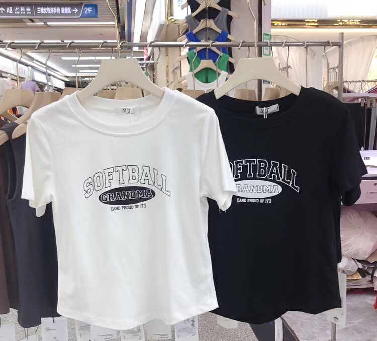 [ZY] letter printed Pullover short sleeve T-shirt 306\ll