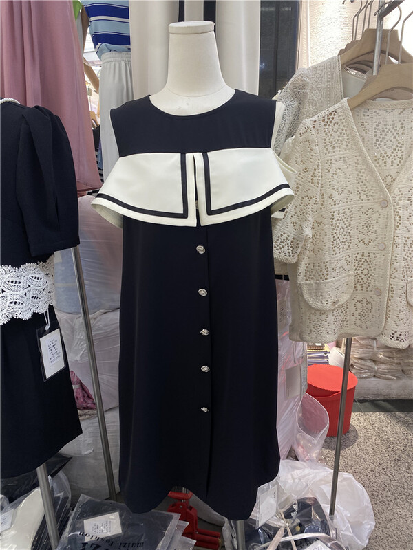 [Maizi] simple button design dress ys1-908\hbx