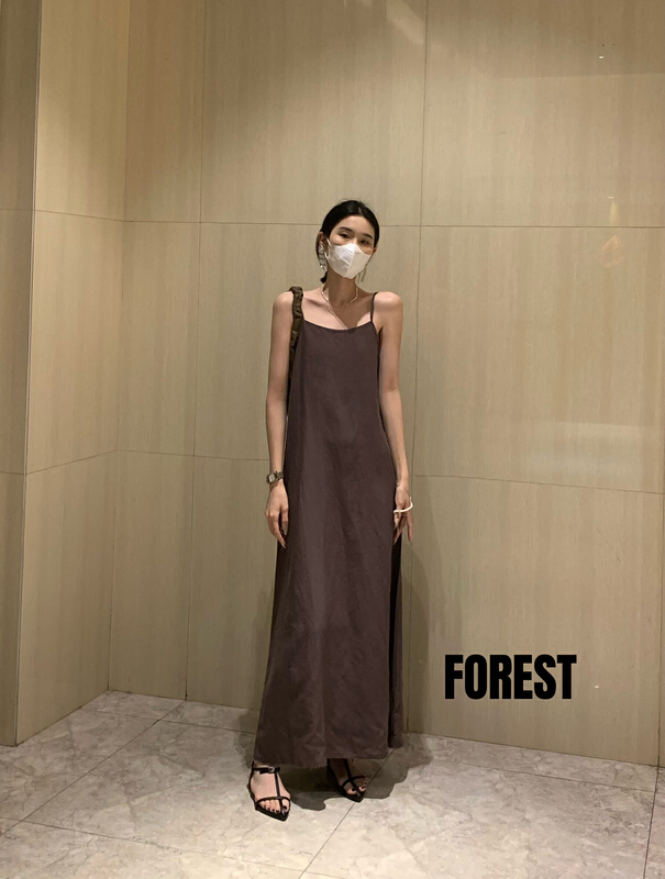 [forest] sleeveless Pleated Dress ys1-8133\l