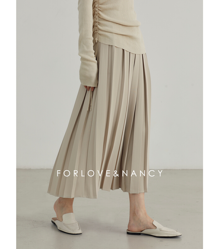 New year in early spring! [FN] Korean mid length pleated skirt na2ba4025\cqw
