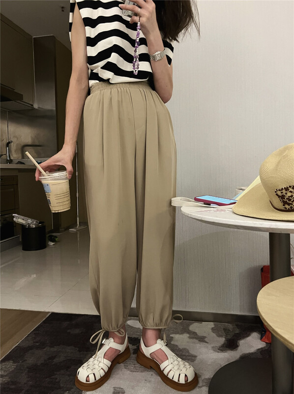 [Tiantian family] elastic waist comfortable Korean casual pants 992\l